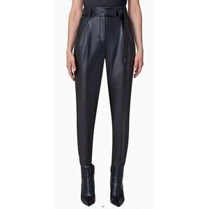Akris Punto Fred Faux Leather Belted Black Pants-sz US 6